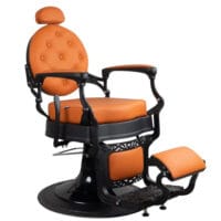Barber Chair FR-58019-A3 | Black Matte | Dubai Orange (027)