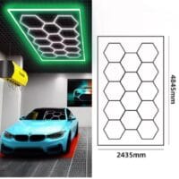 Hexagon Led Lighthing With Border HLT-14-PC Green