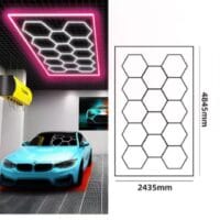 Hexagon Led Lighthing With Border HLT-14-PC Pink